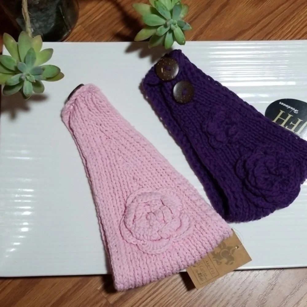 2 crochet‎ head wraps